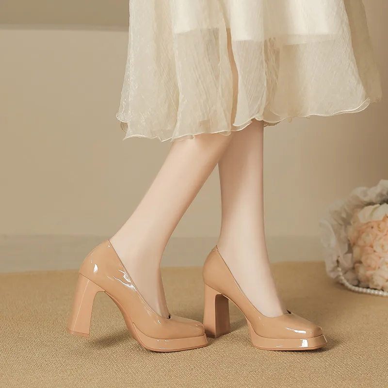 Lan Miao Chunky Heel High Heels Women's-4