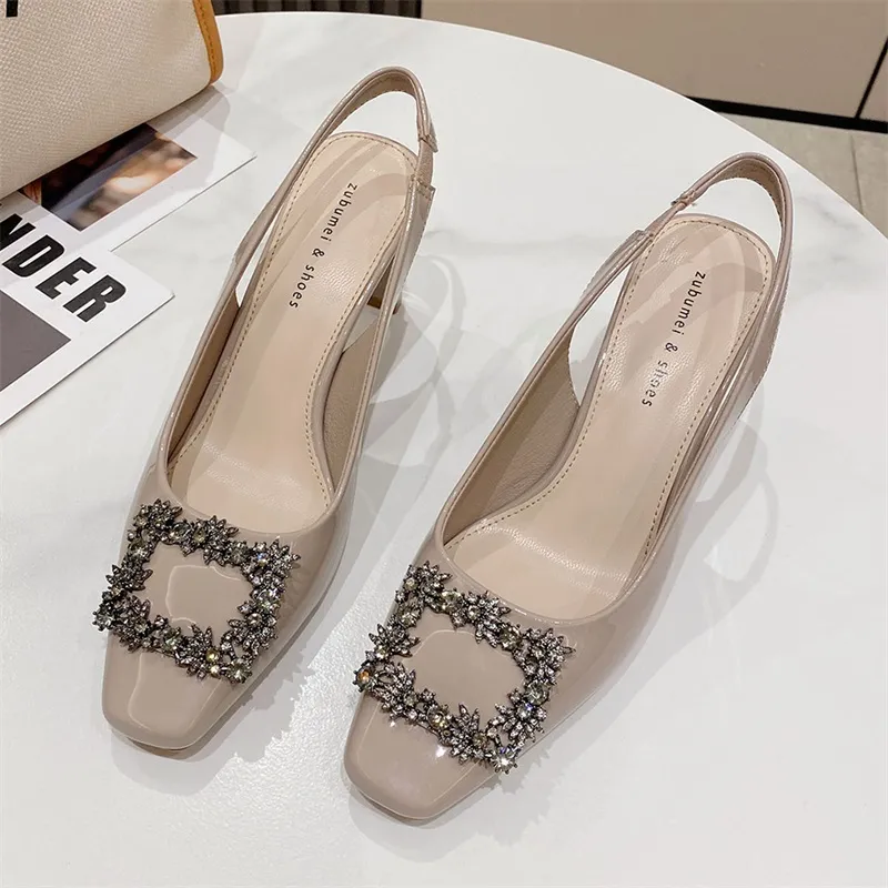 Lan Miao Chunky Heel High Heels Women's-11