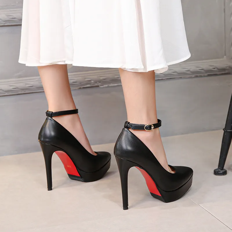 Lan Miao Slim Heel High Heels 12CM Women's Black-5