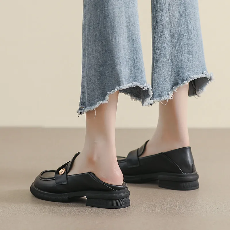 Lan Miao Loafers Platform Women's Black-2