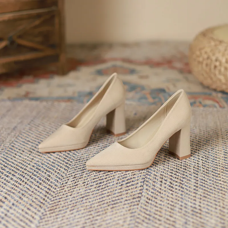 Lan Miao Chunky Heel High Heels Women's-6