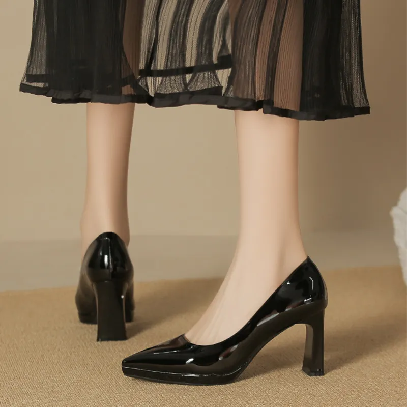 Lan Miao Chunky Heel High Heels Women's-4