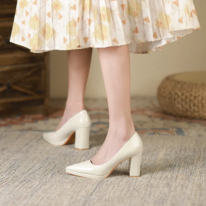 Lan Miao Chunky Heel High Heels Women's-9