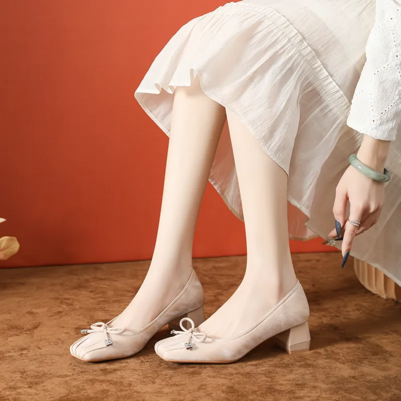 Lan Miao Chunky Heel High Heels Women's-3