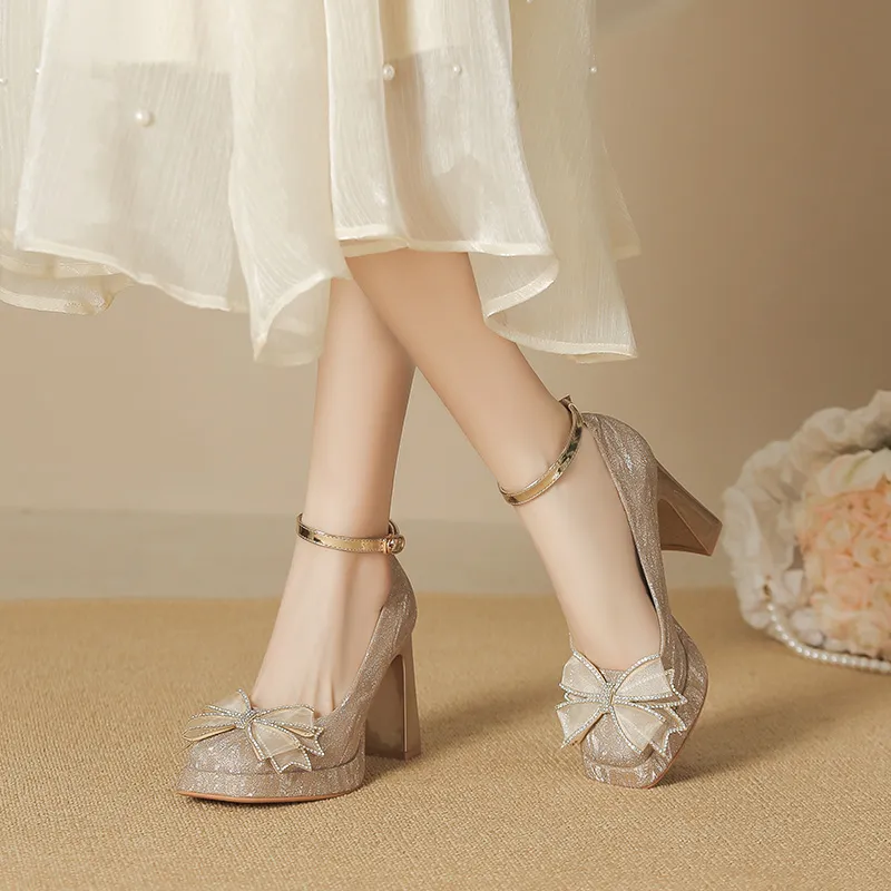Lan Miao Chunky Heel High Heels Women's-2