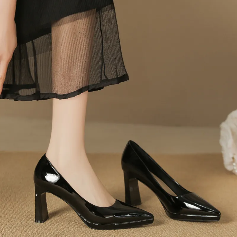 Lan Miao Chunky Heel High Heels Women's-5