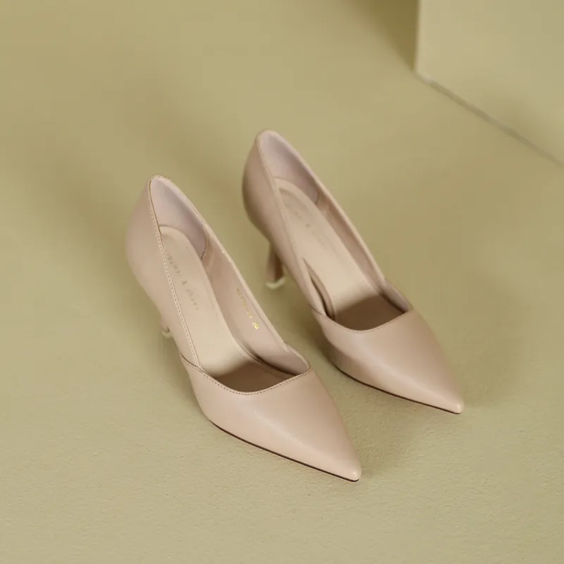 Lan Miao High Heels Women's Ecru/Black/Nude-20
