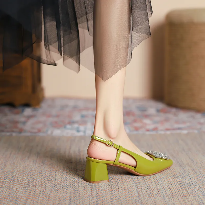 Lan Miao Chunky Heel High Heels Women's-12