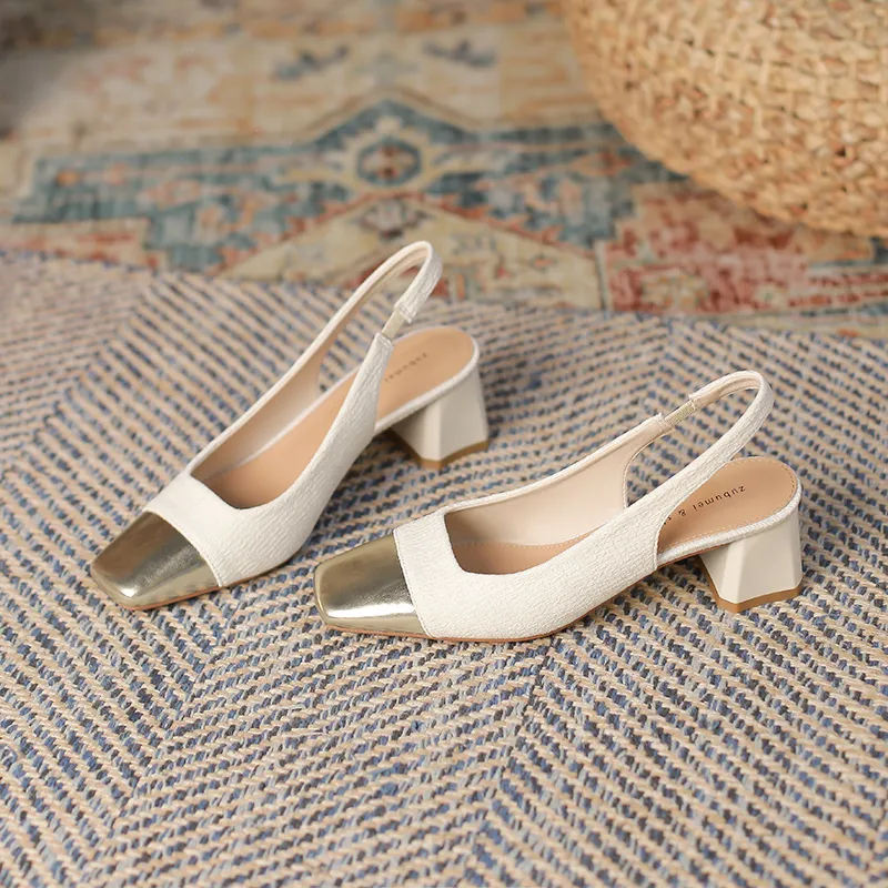 Lan Miao Chunky Heel High Heels 5CM Women's-6