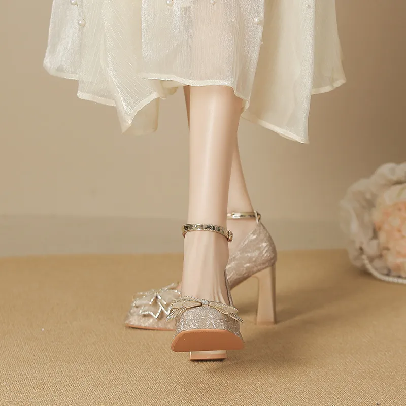 Lan Miao Chunky Heel High Heels Women's-4