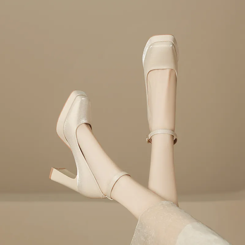 Lan Miao Chunky Heel High Heels Women's-12