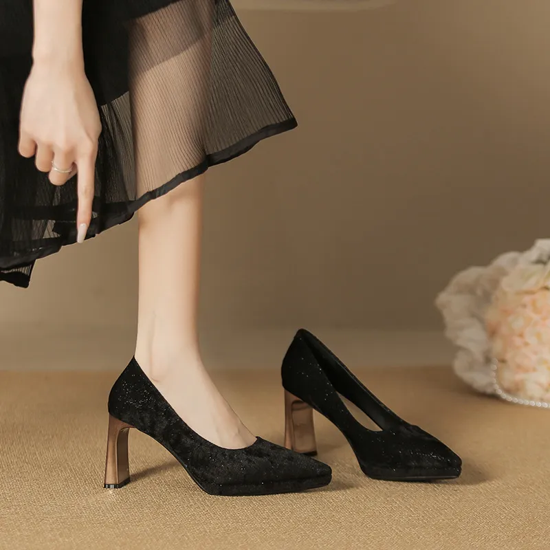 Lan Miao Chunky Heel High Heels Women's-12