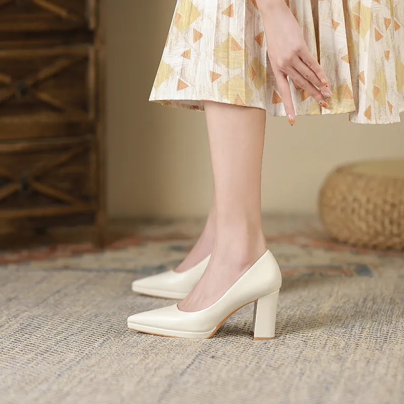 Lan Miao Chunky Heel High Heels Women's-2