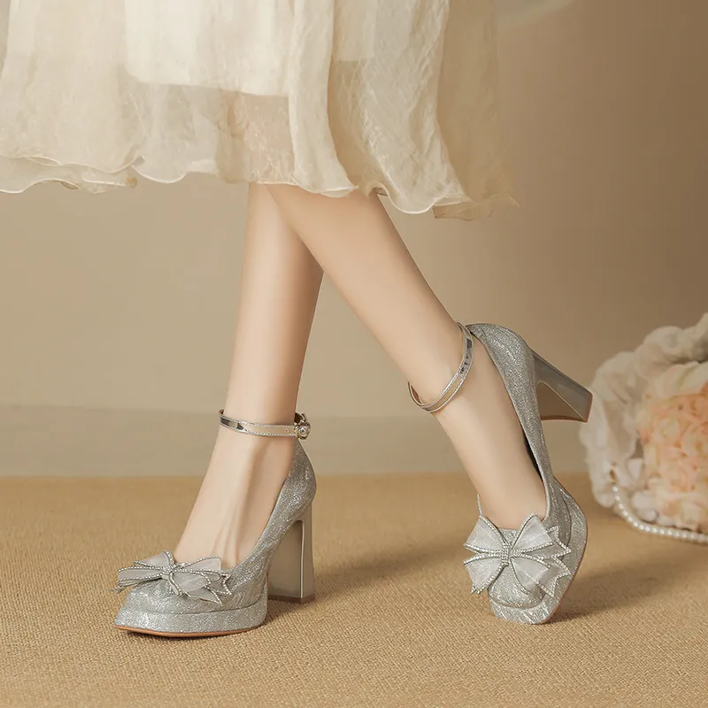 Lan Miao Chunky Heel High Heels Women's-8