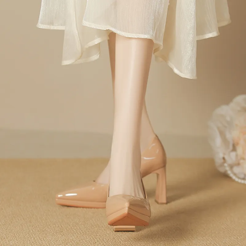 Lan Miao Chunky Heel High Heels Women's-10