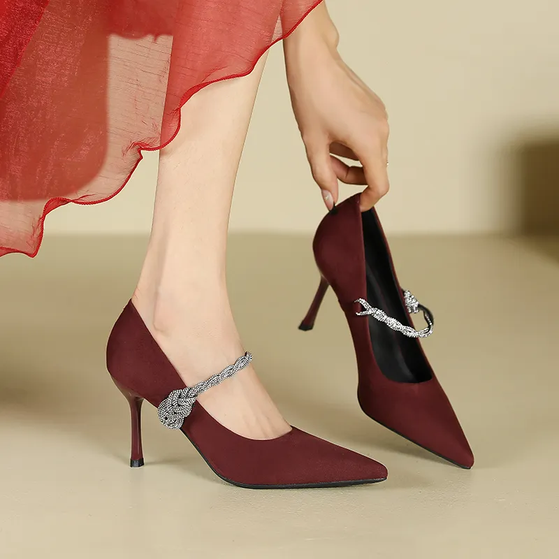 Lan Miao Slim Heel High Heels Women's-5