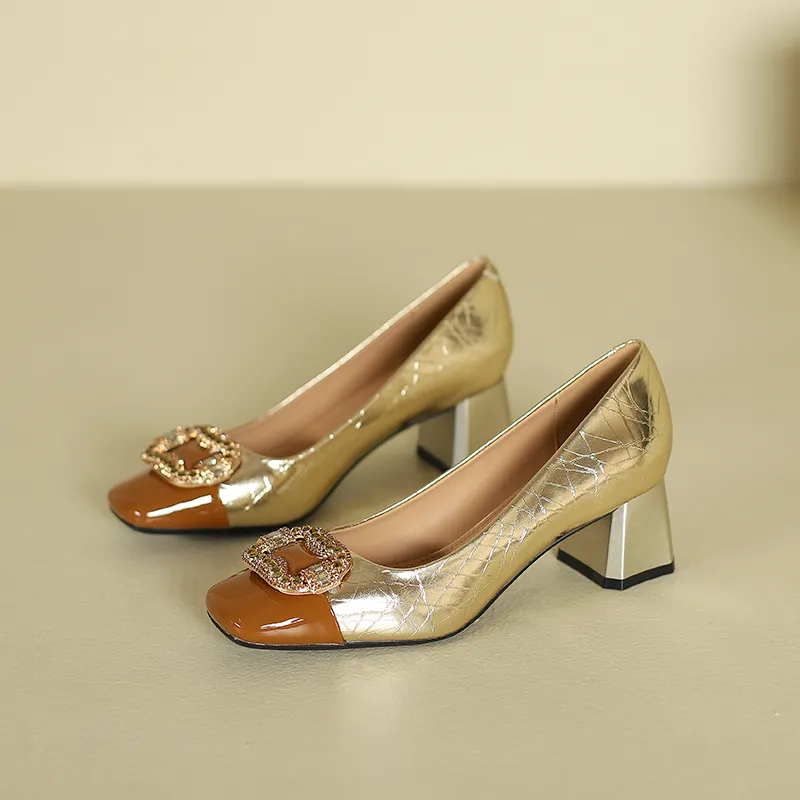 Lan Miao Chunky Heel High Heels 5CM Women's-13