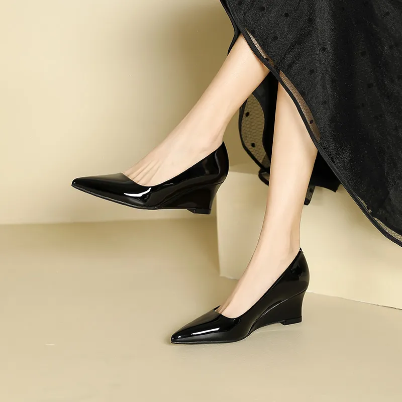 Lan Miao Wedge Heel High Heels Women's-11