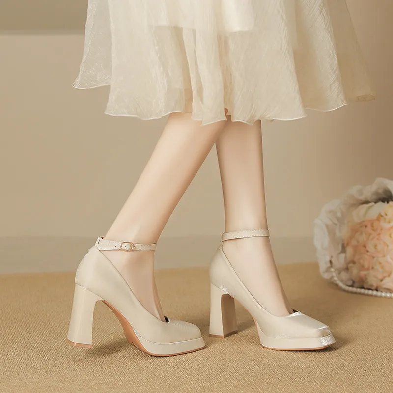 Lan Miao Chunky Heel High Heels Women's-10