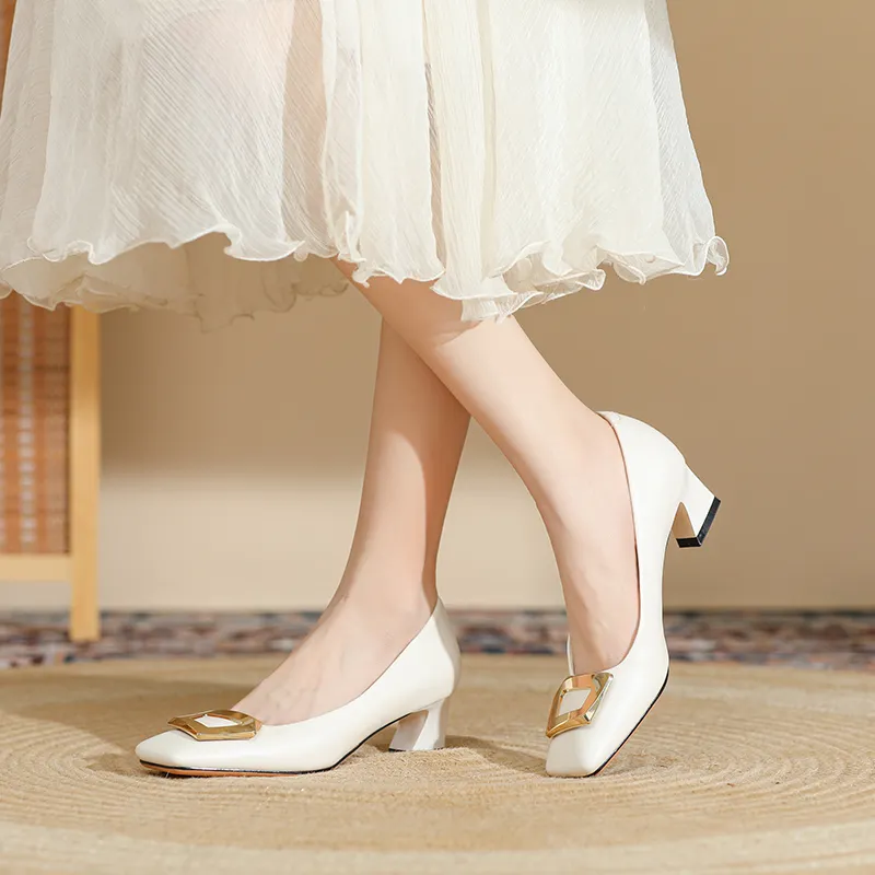 Lan Miao Chunky Heel High Heels 4CM Women's-4