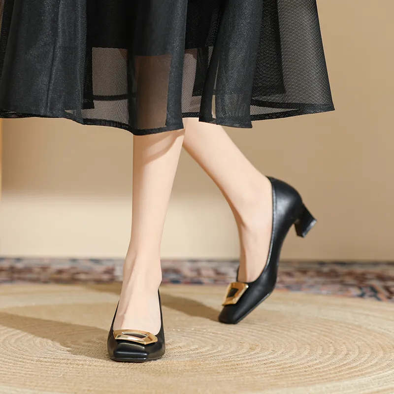 Lan Miao Chunky Heel High Heels 4CM Women's-17