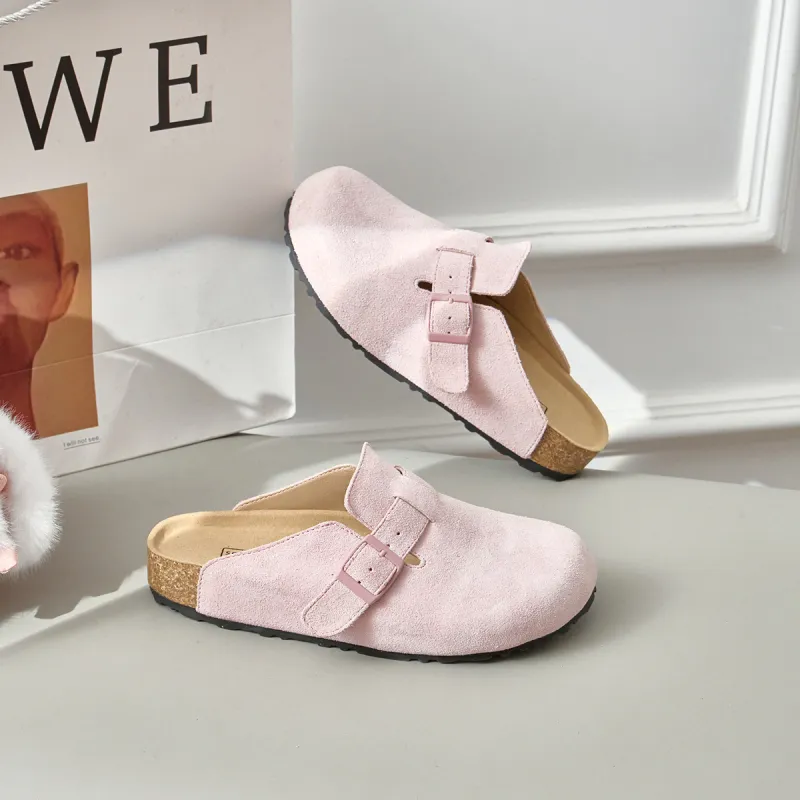 Lan Miao Slip Resistant Closed Toe Slippers Women's Light Pink-5