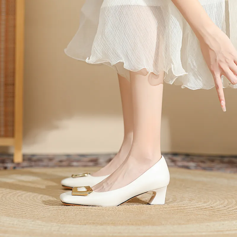 Lan Miao Chunky Heel High Heels 4CM Women's-3