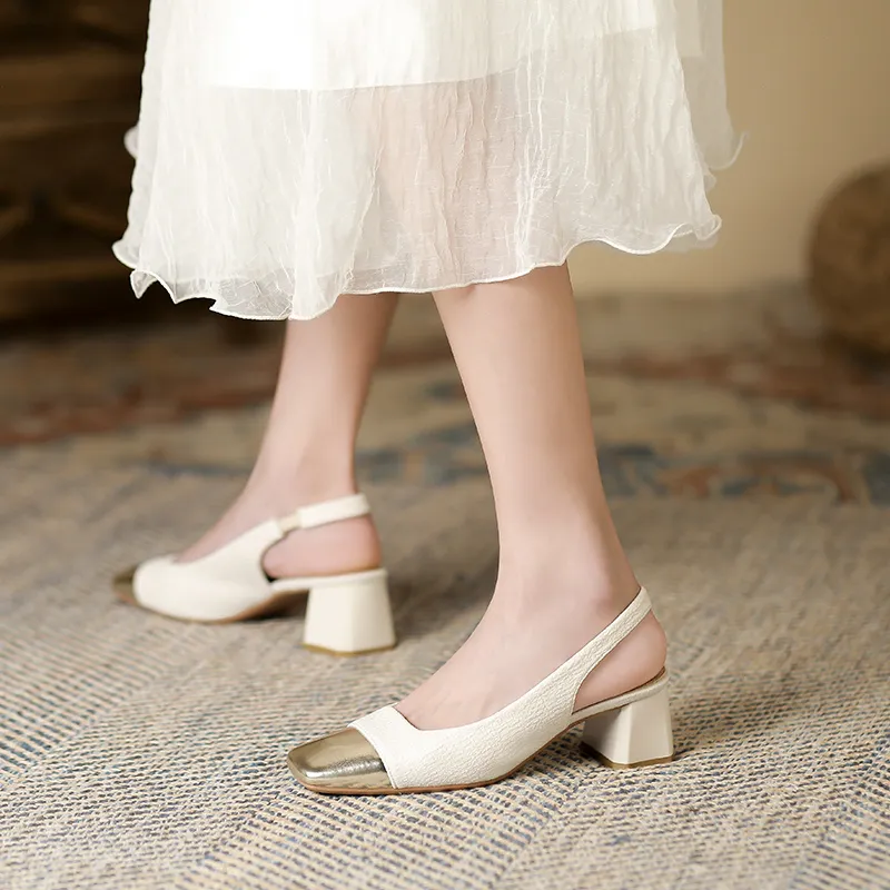 Lan Miao Chunky Heel High Heels 5CM Women's-2