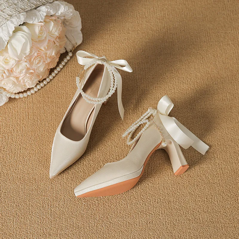 Lan Miao Chunky Heel High Heels Women's-6