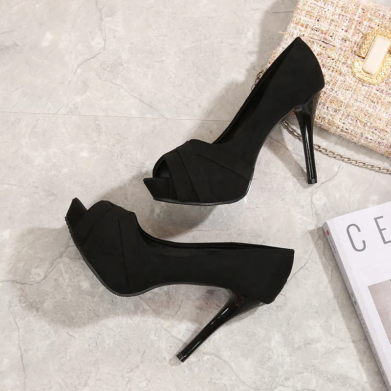 Lan Miao Slim Heel High Heels 10CM Women's-9
