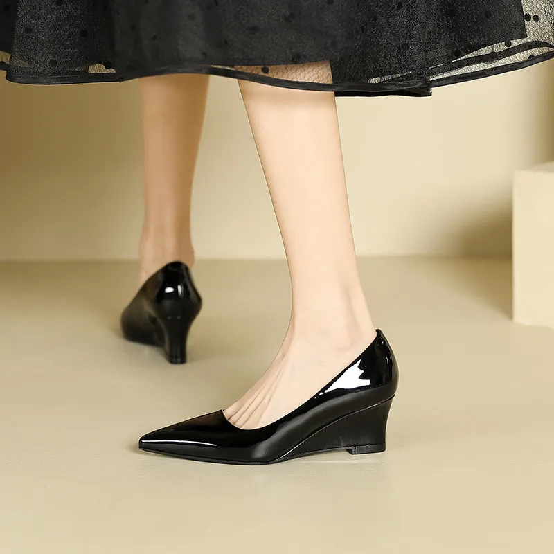 Lan Miao Wedge Heel High Heels Women's-8