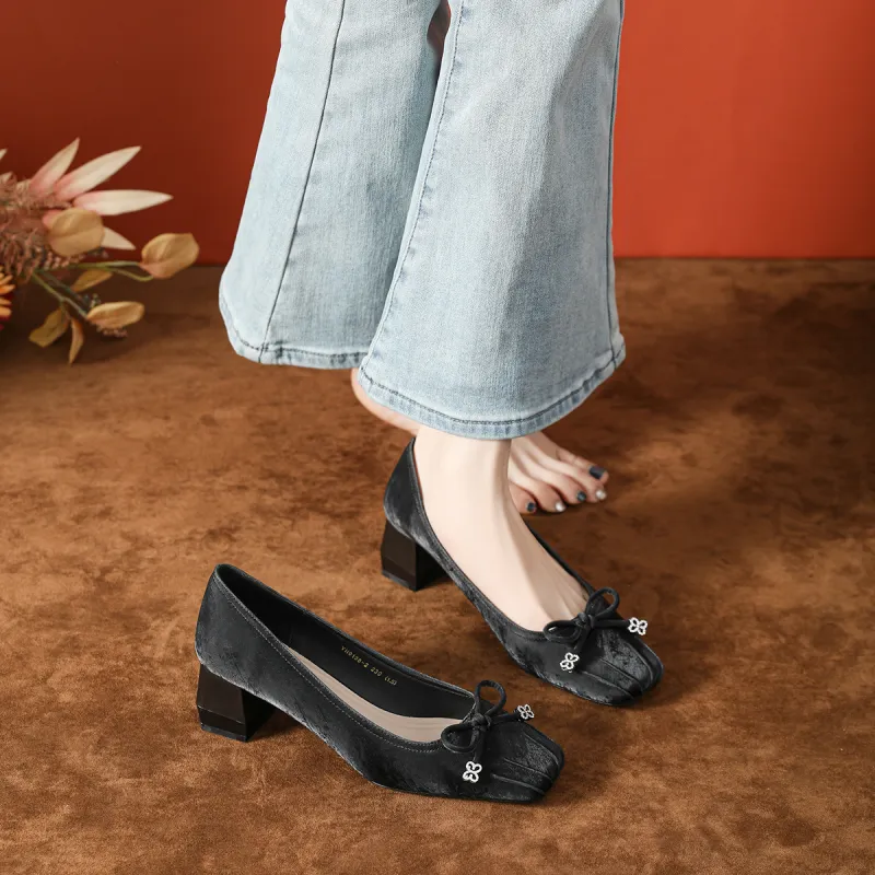 Lan Miao Chunky Heel High Heels Women's-9