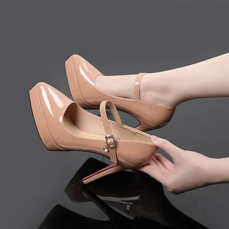 Lan Miao Slim Heel High Heels 12CM Women's-9