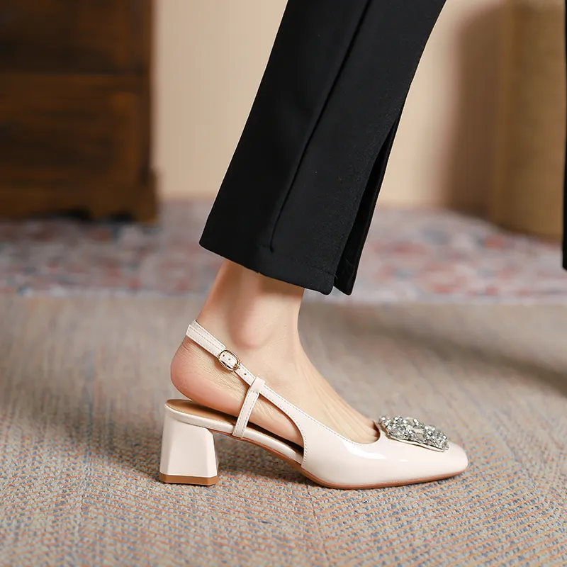 Lan Miao Chunky Heel High Heels Women's-5