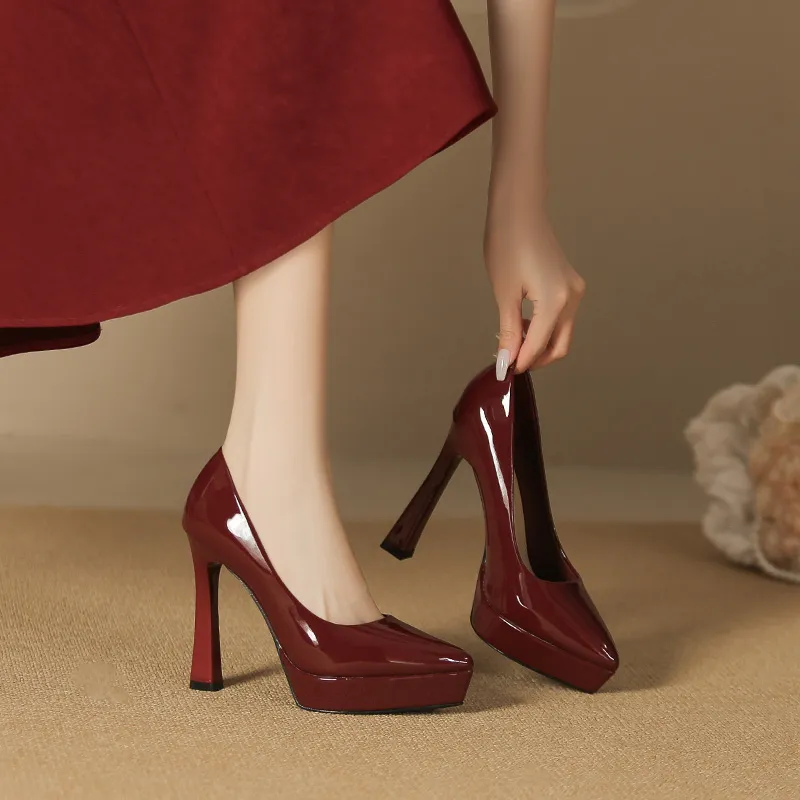 Lan Miao Slim Heel High Heels Women's-12