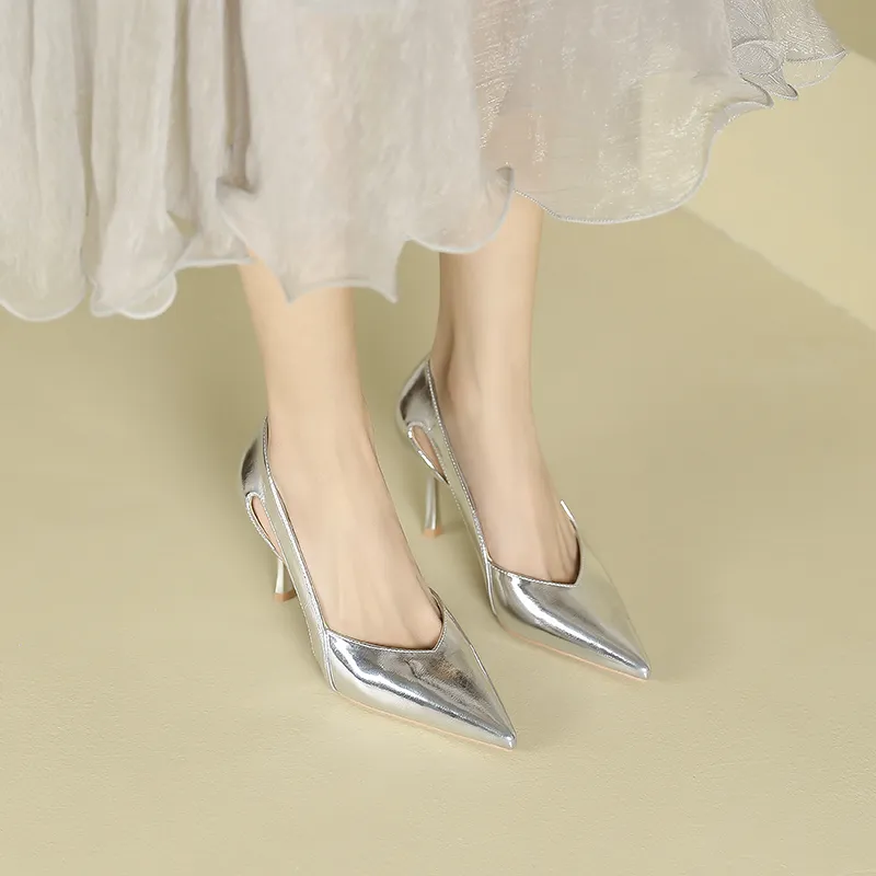 Lan Miao High Heels Women's Nude/Black/Silver-17