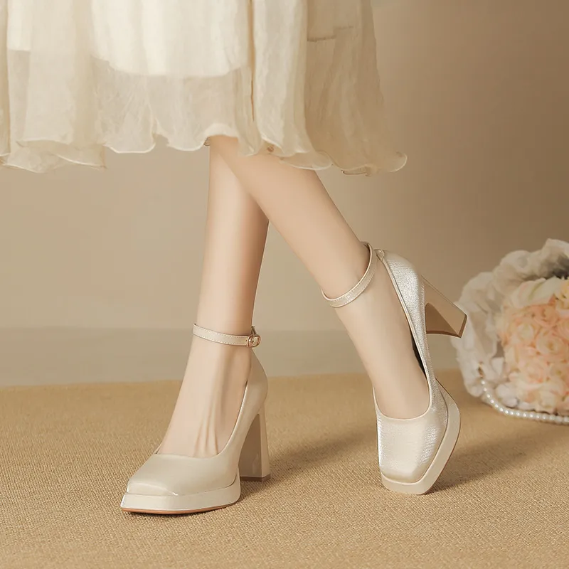 Lan Miao Chunky Heel High Heels Women's-9