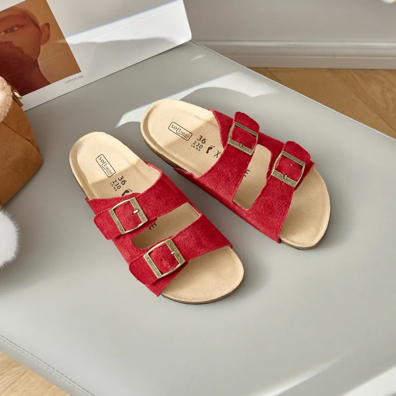 Lan Miao Slip Resistant Slide Slippers Women's Gemstone Red-1