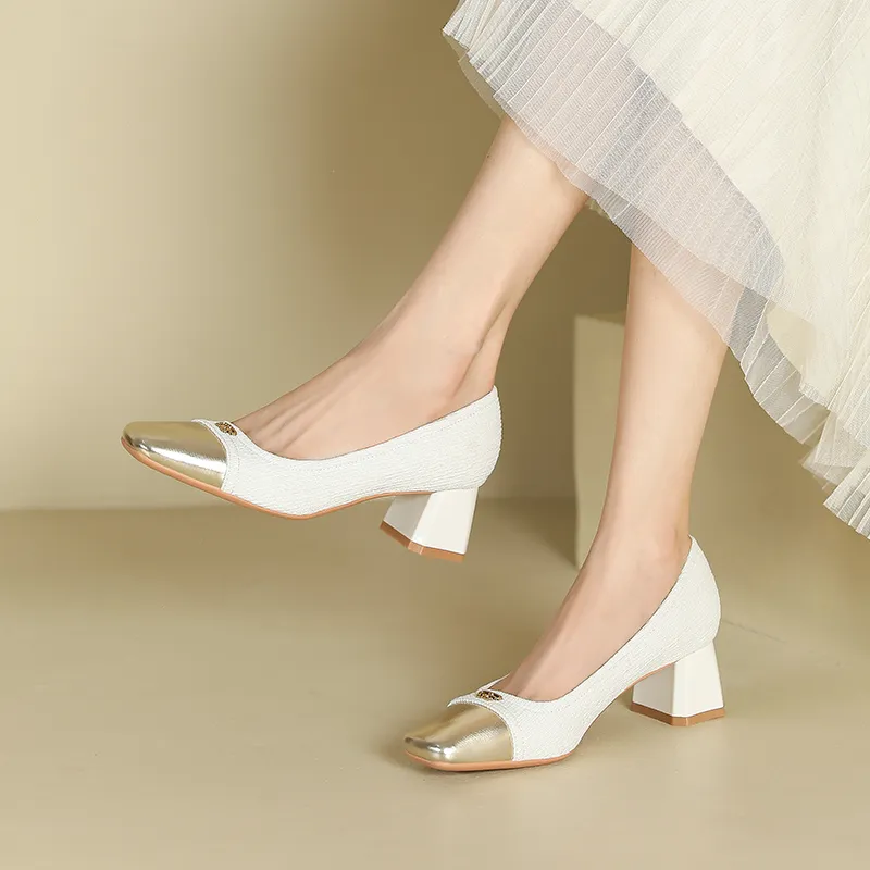 Lan Miao Chunky Heel High Heels 5CM Women's-4