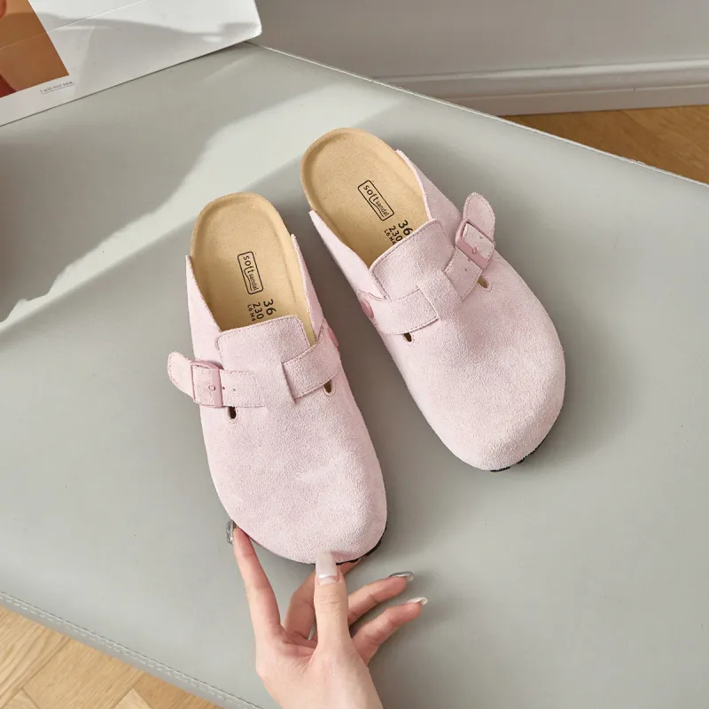 Lan Miao Slip Resistant Closed Toe Slippers Women's Light Pink-4