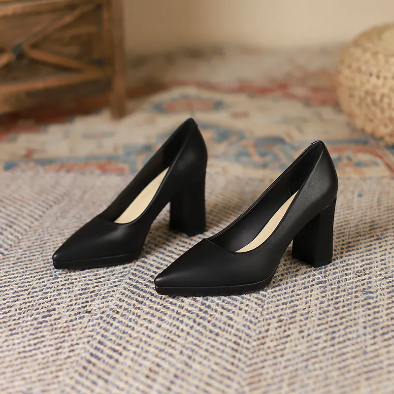Lan Miao Chunky Heel High Heels Women's-19