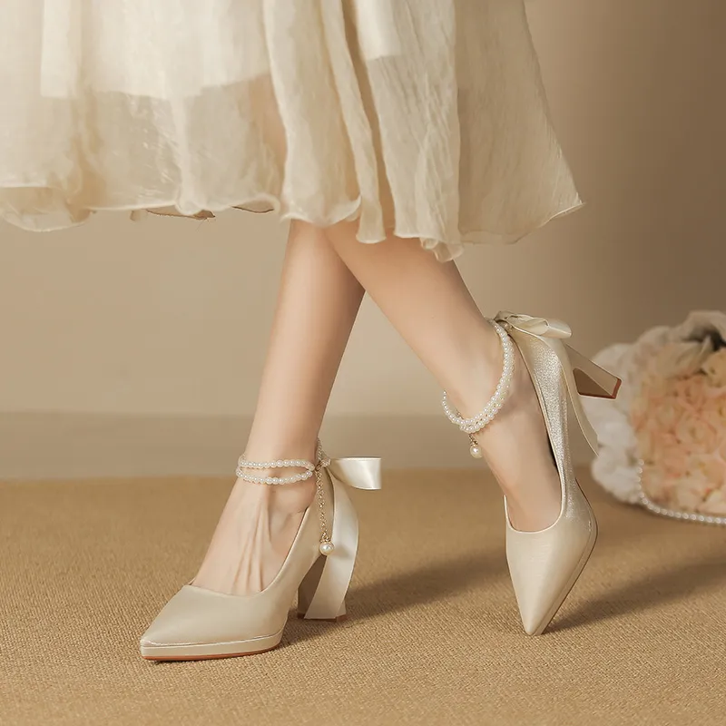 Lan Miao Chunky Heel High Heels Women's-3