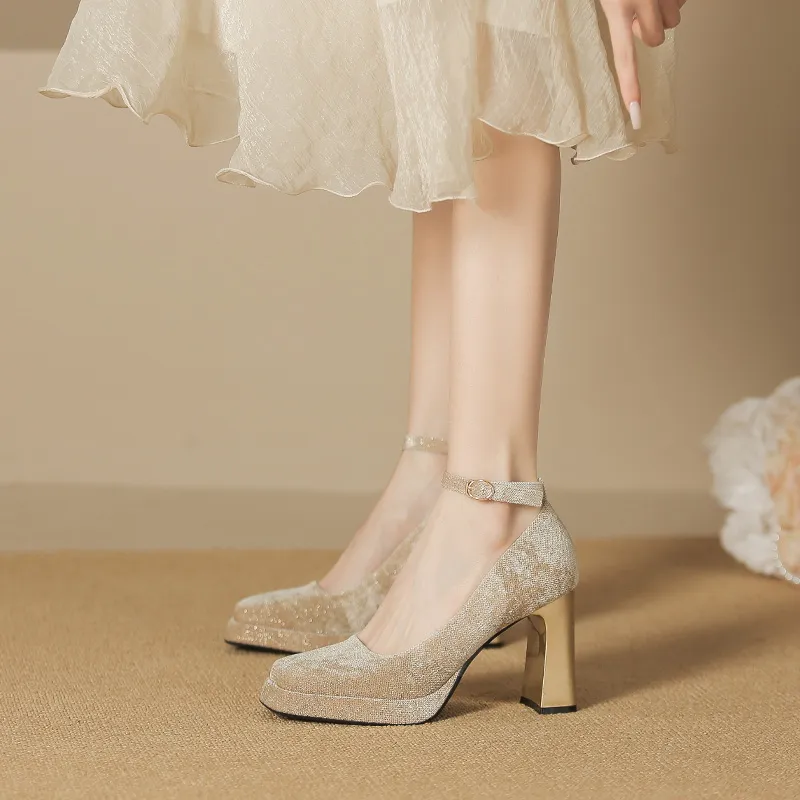 Lan Miao Chunky Heel High Heels Women's-10