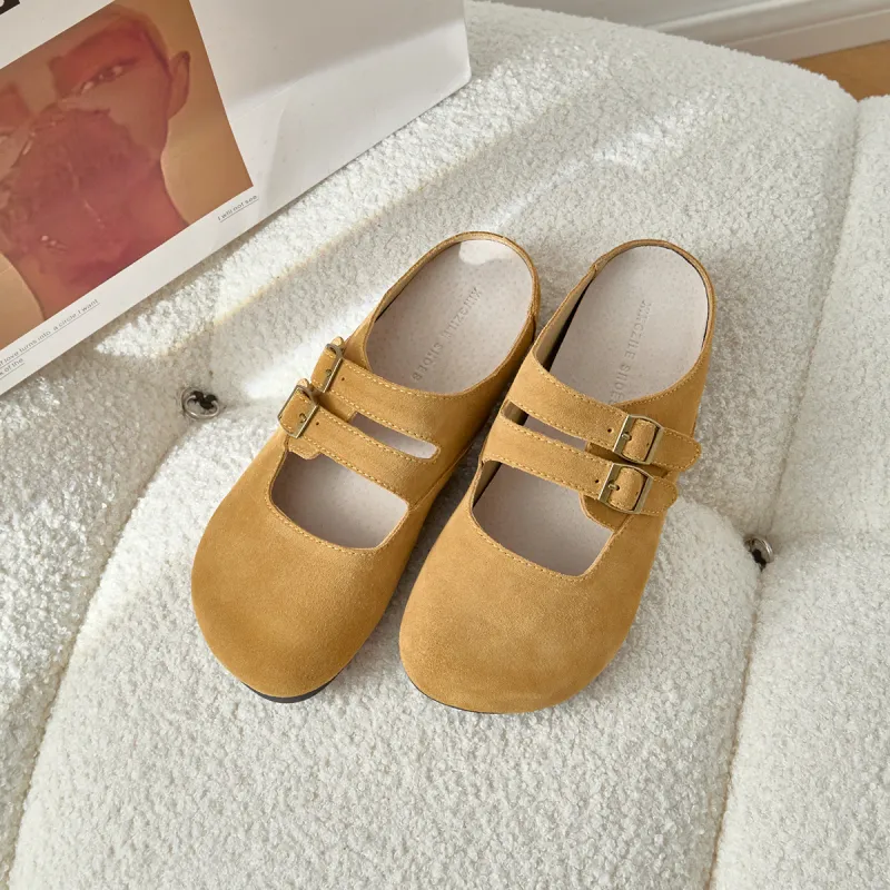 Lan Miao Slip Resistant Closed Toe Slippers Women's Yellow-2