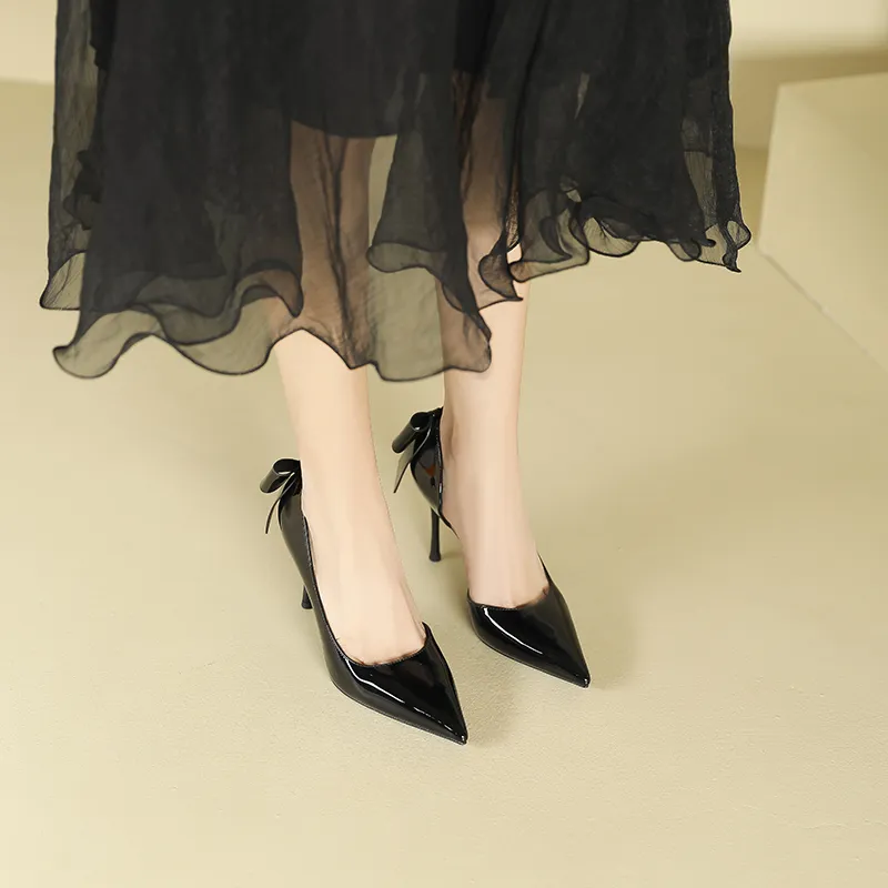 Lan Miao High Heels Women's Milk Tea/Black-8