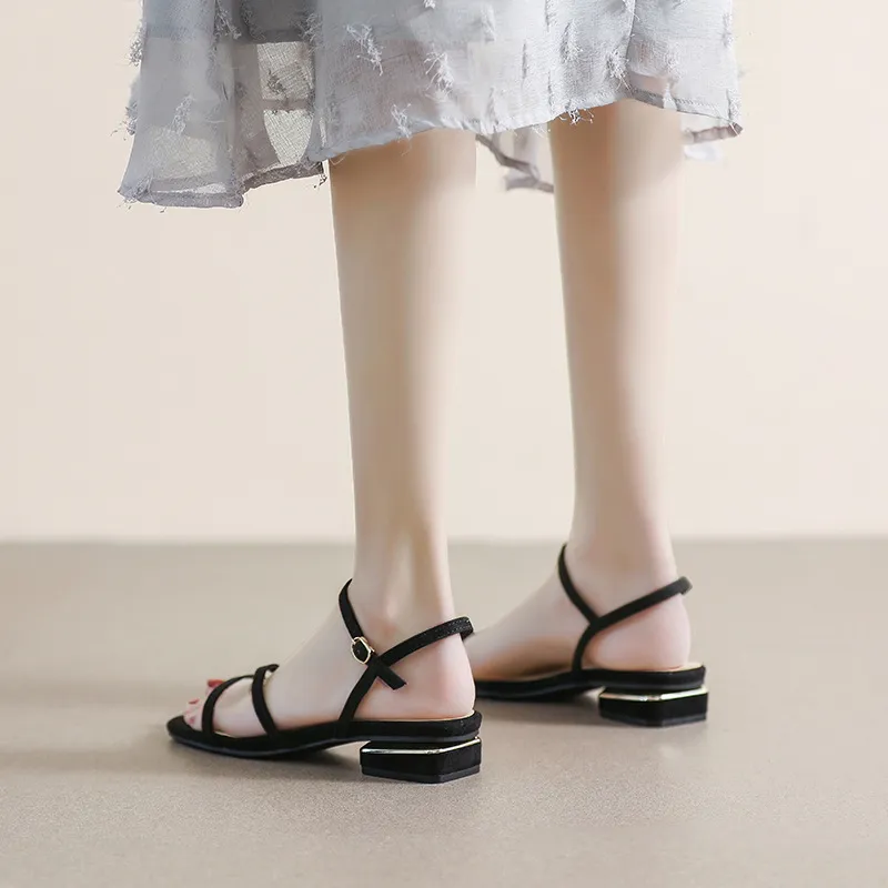 Lan Miao One Strap Sandals Flat Women's-3