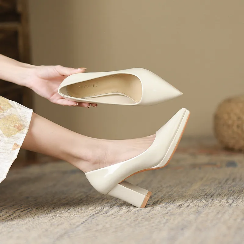 Lan Miao Chunky Heel High Heels Women's-12