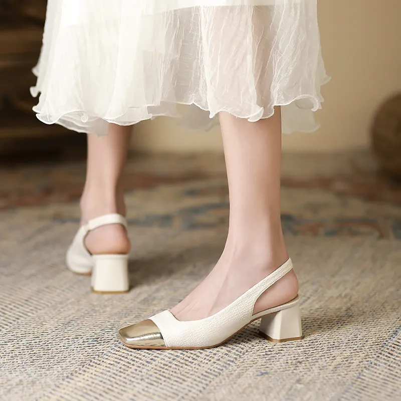 Lan Miao Chunky Heel High Heels 5CM Women's-3