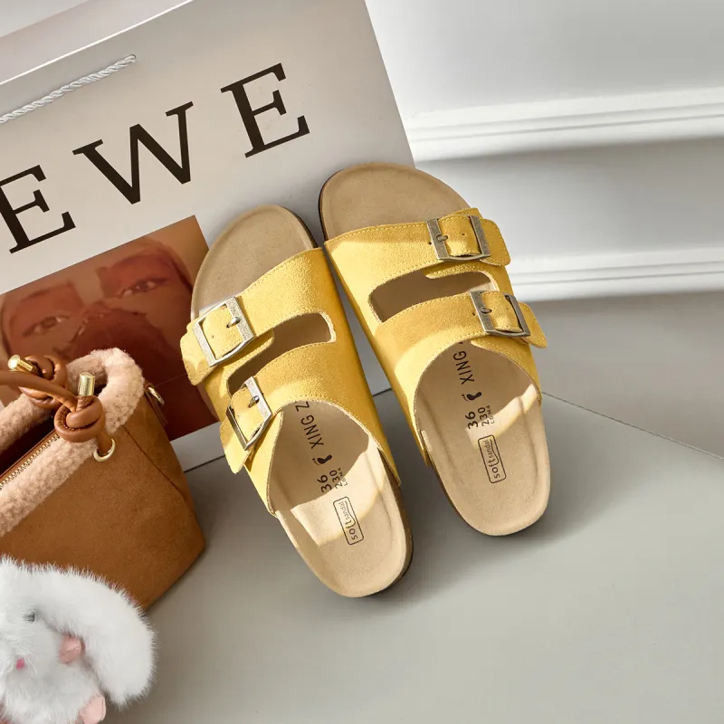 Lan Miao Slip Resistant Slide Slippers Women's Lemon-3