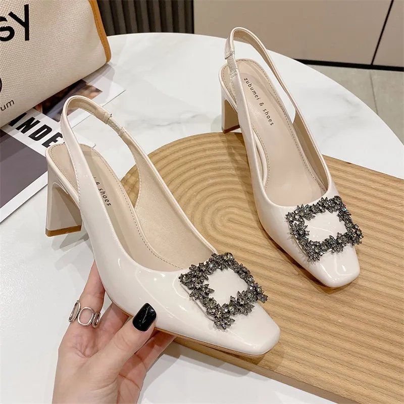 Lan Miao Chunky Heel High Heels Women's-17